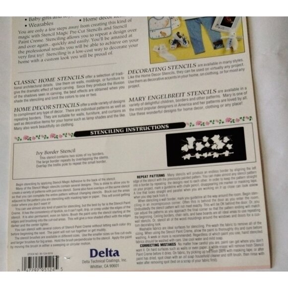 Delta Home Stencil Ivy Border Pre-Cut Walls Furniture Craft - Picture 6 of 9